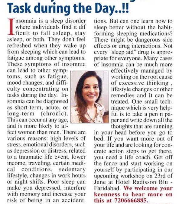 Poor Sleep Lead to symptoms of Emotional Disruptions and Difficulty Concentrating on Task During The Day..!!